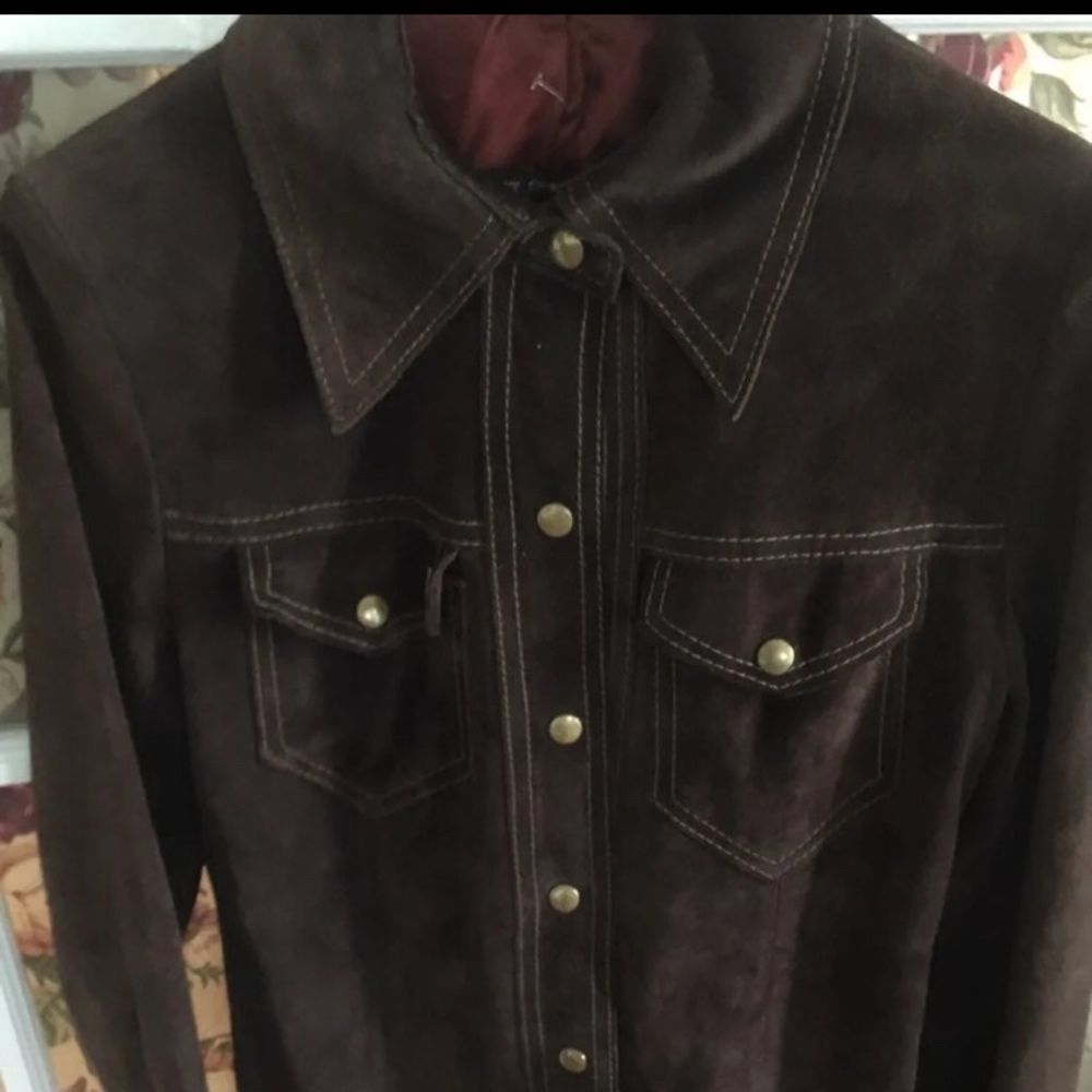 Vintage Ohrbach’s Chocolate Suede Shirt/Jacket